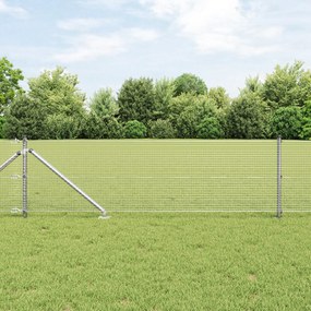 Cerca de Arame Soldado com 13 Estacas 0,5x50 m Aço Galvanizado