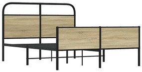 Estrutura cama s/ colchão derivados de madeira carvalho sonoma
