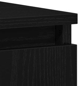 Armário de Pia de Banheiro vidaXL Carvalho Preto 58x33x60 cm Madeira E