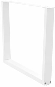 Mesa de jantar pernas 3pcs forma V 100x(72-73,3)cm aço branco