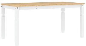5 pcs conjunto de jantar Panama madeira pinho maciça branco