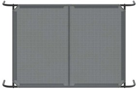 Cama para cães elevada 130x80x20 cm Textilene e aço cinzento