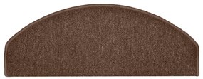 Tapete/carpete para degraus 15 pcs 65x24x4 cm castanho
