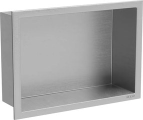 Mexen X-Wall-R prateleira embutida com aba 30 x 20 cm, inox - 1910302010