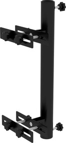 Base para guarda-sol, fixação para guarda-sol de varanda, suporte para guarda-sol para balaustrada, para mastros de 48 mm e 38 mm preto