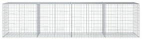 Cesto gabião com cobertura 400x100x100 cm ferro galvanizado