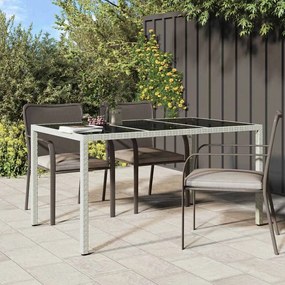 vidaXL Mesa de Jantar de Jardim Branca 150x90x75 cm Rattan Sintético