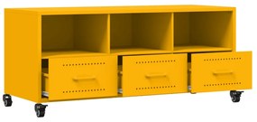 Móvel de TV 100,5x39x43,5 cm aço amarelo mostarda