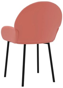 Cadeiras de jantar 2 pcs veludo rosa