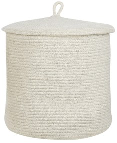 Conjunto de 2 cestos em algodão branco SILOPI Beliani