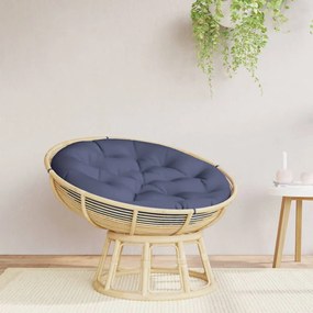 vidaXL Almofadão redondo Ø 100x11 cm tecido oxford azul-marinho