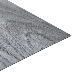 Tábuas de soalho autoadesivas 5,11 m² PVC cinzento-claro
