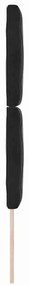 Cabeceira LED Design Blocos de Diamante Preto 80 cm Veludo