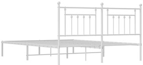 Estrutura de cama com cabeceira 183x213 cm metal branco