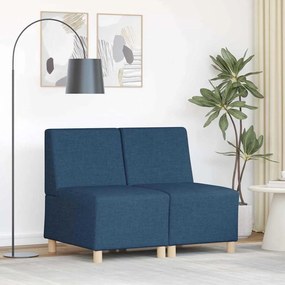 vidaXL Cadeira de Sofá Cinza Claro 55 cm em Tecido 2 pcs Azul