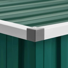 Abrigo de jardim 195x198x159 cm aço galvanizado verde