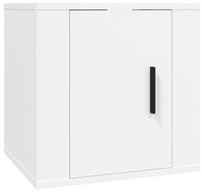 Conjunto móveis de TV 8 pcs madeira processada branco