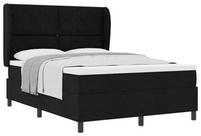 Cama Box com Colchão Preto, 160x200 cm de Tecido.