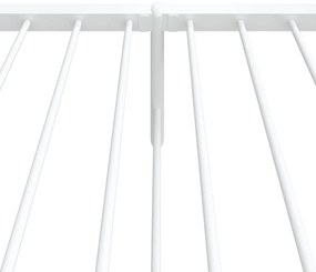 Estrutura de cama com cabeceira e pés 100x190 cm metal branco