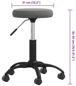 Banco de massagens veludo cinzento-escuro