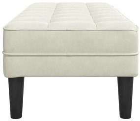 Banco vidaXL Creme 113 cm Veludo