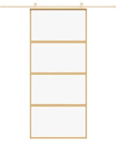 Porta deslizante 90x205 cm vidro ESG/alumínio dourado