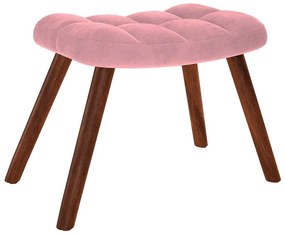 Cadeira de baloiço com banco veludo rosa