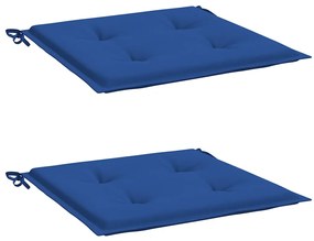 Almofadões p/ cadeiras jardim 2 pcs 50x50x4 cm oxford azul real