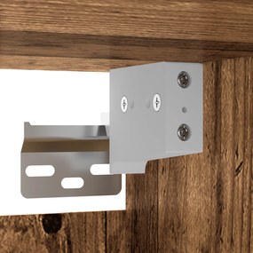 Conjunto de 4 Peças de Armário para TV em Madeira Envelhecida e Madeir