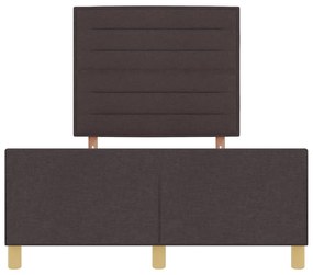 Cama vidaXL Castanho Escuro 160x200 cm Tecido