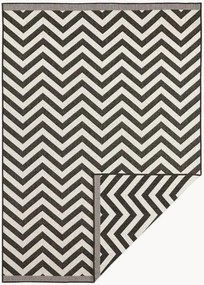 Tapete reversível para interior e exterior com padrão zigzag Palma