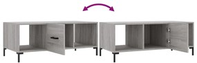 Mesa de centro 102x50x40cm derivados de madeira cinzento sonoma
