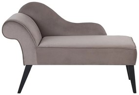 Sofá chaise-longue castanha versão à esquerda 90 x 52 cm BIARRITZ Beliani