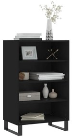 Armário alto 57x35x90 cm derivados de madeira preto