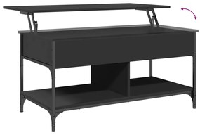 Mesa de centro 100x50x50 cm derivados de madeira/metal preto