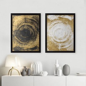 Pintura Decorativa em Moldura SET_032 – Multicolor – 34 x 44 cm (2 Peç