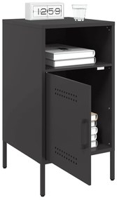Mesas de cabeceira 2 pcs 36x39x68 cm aço preto