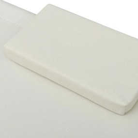 Espreguiçadeira com toldo e almofada branco nata