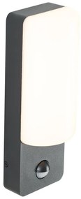Candeeiro de Parede Exterior Preto com Sensor de Movimento Incl. LED - Shift Moderno