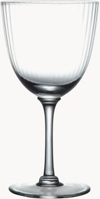 Copos de vinho branco em cristal artesanal Ripple, conjunto de 4