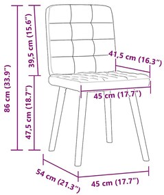 Cadeiras de jantar 6 pcs tecido preto