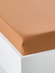 Lençol-capa liso, em jersey, para bebé avelã