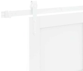 Porta Deslizante vidaXL com Conjunto de Hardware Branca 83x232 cm Made