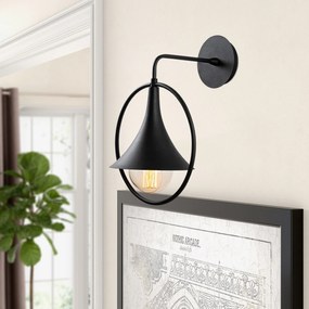 Candeeiro de Parede Namutenahi – Preto – 25 x 29 cm