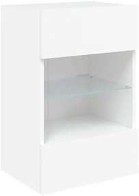 Móvel de parede para TV com luzes LED 40x30x60,5 cm branco