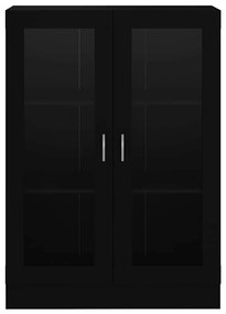 Armário vitrine 82,5x30,5x115 cm derivados de madeira preto