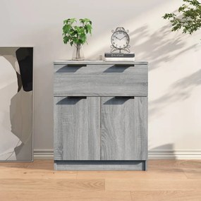 vidaXL Aparador 60x30x70 cm derivados de madeira cinzento sonoma