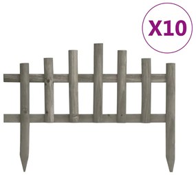 vidaXL Bordas de relvado 10 pcs 4,4 m abeto