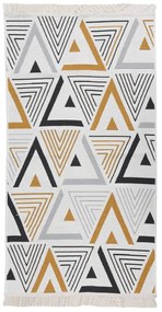 vidaXL Tapete 80x150 cm algodão amarelo e cinzento