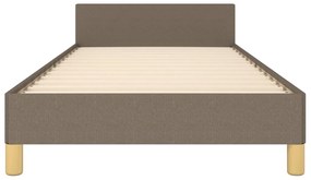 Estrutura de cama sem colchão 90x190 cm tecido cinzento